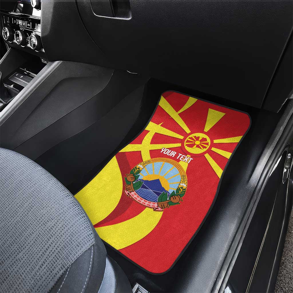 Macedonia National Day Car Mats Makedonija Flag Curves Style