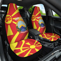 Macedonia National Day Car Seat Cover Makedonija Flag Curves Style