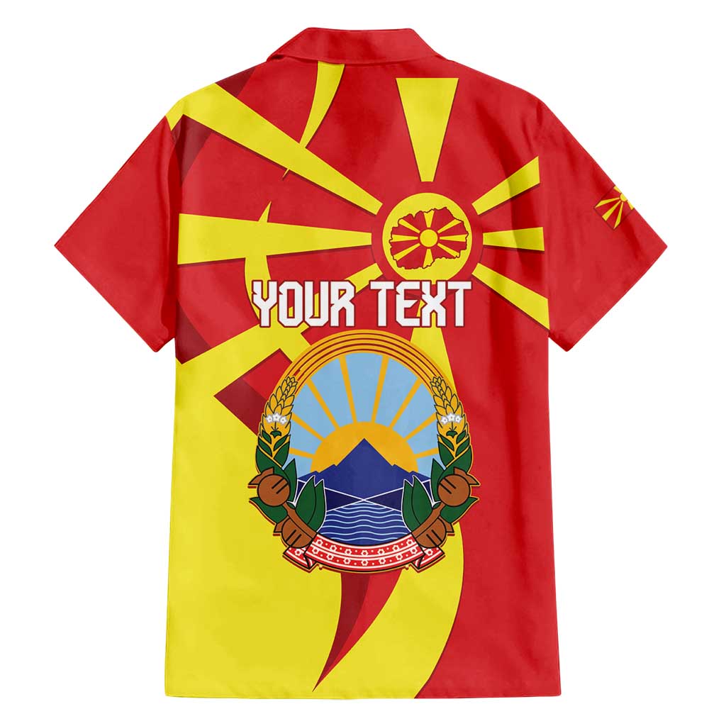 Macedonia National Day Family Matching Long Sleeve Bodycon Dress and Hawaiian Shirt Makedonija Flag Curves Style