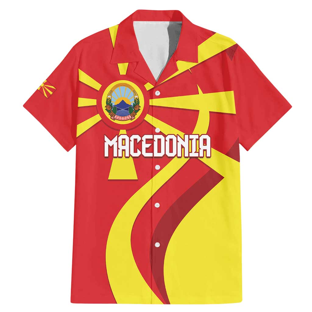 Macedonia National Day Family Matching Mermaid Dress and Hawaiian Shirt Makedonija Flag Curves Style