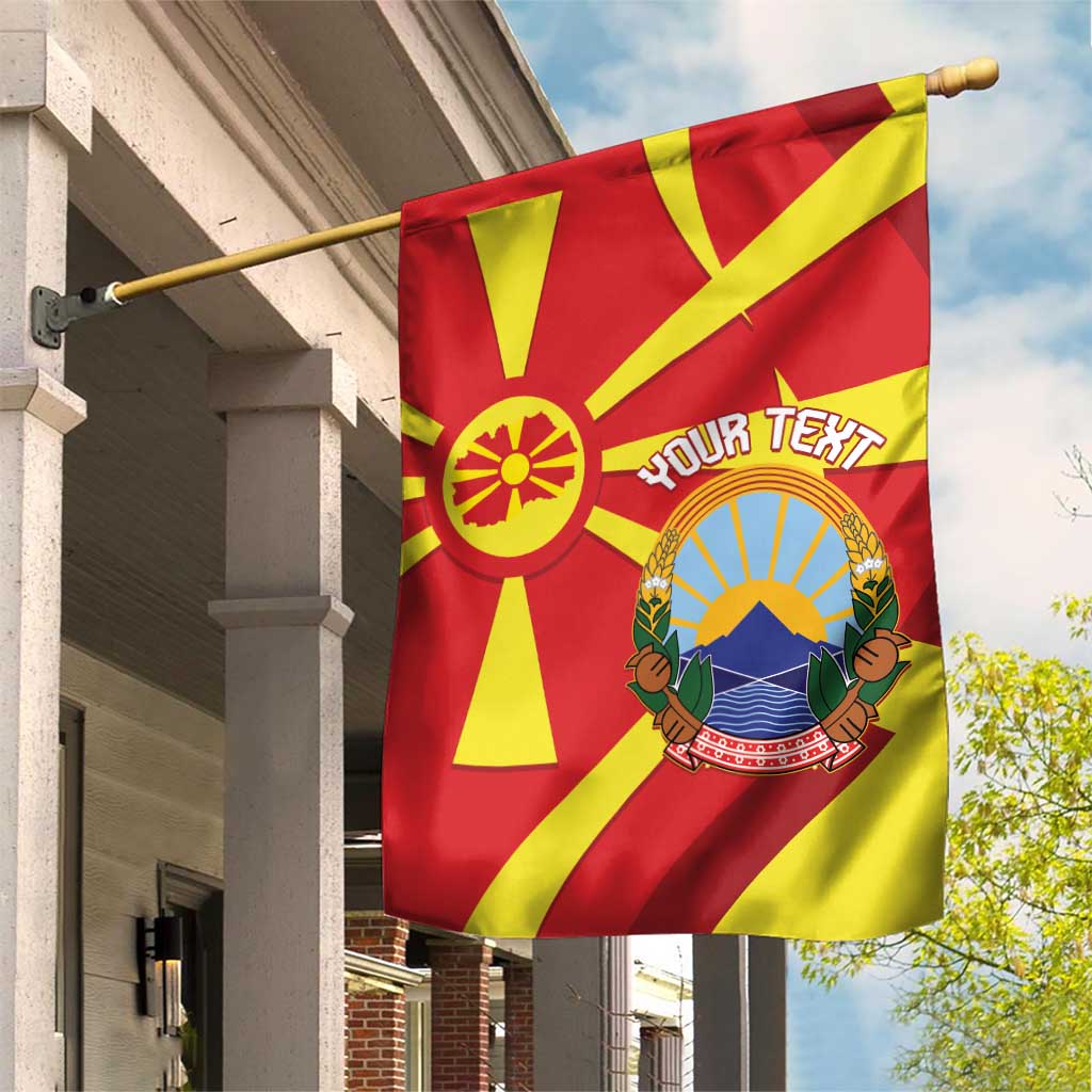 Macedonia National Day Garden Flag Makedonija Flag Curves Style