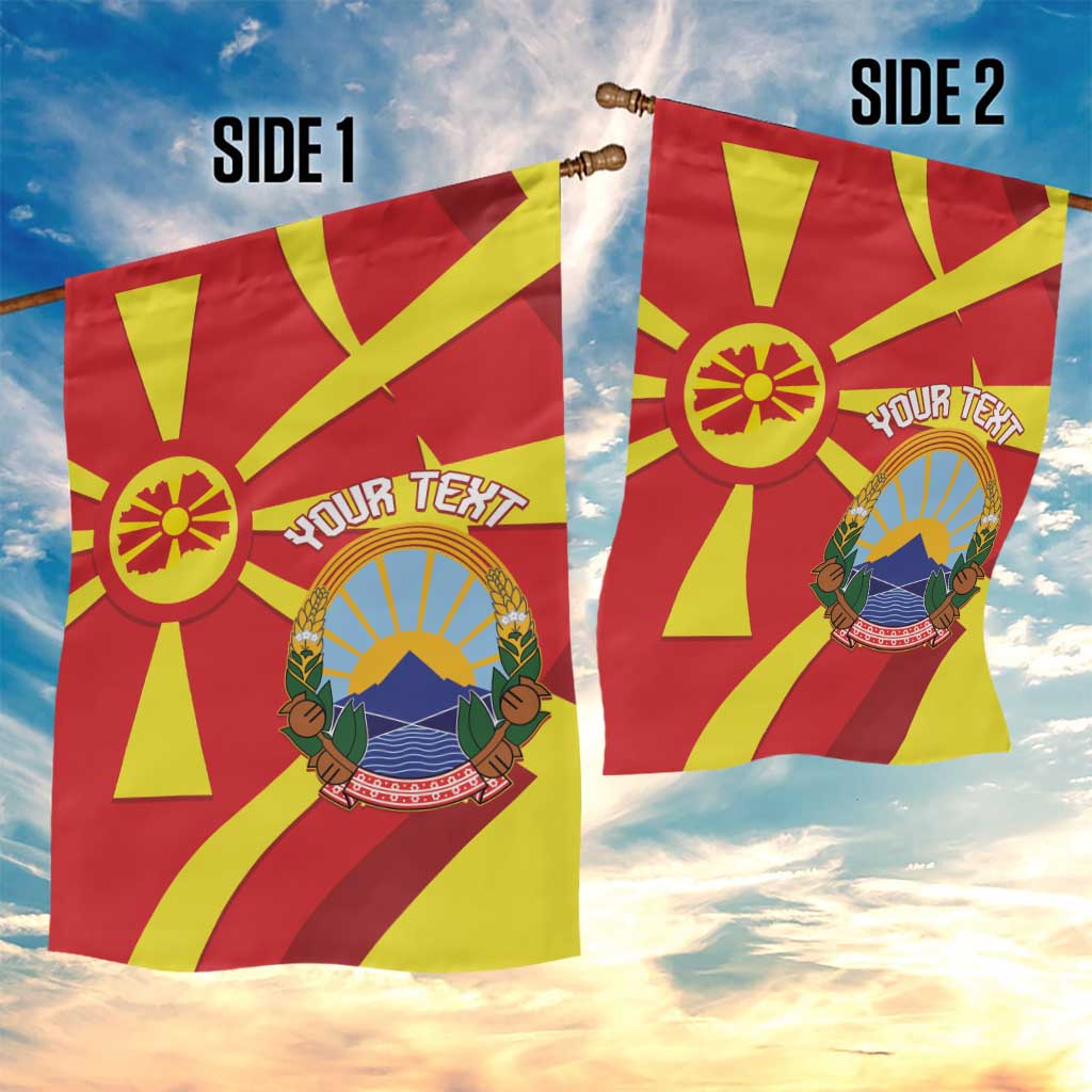 Macedonia National Day Garden Flag Makedonija Flag Curves Style