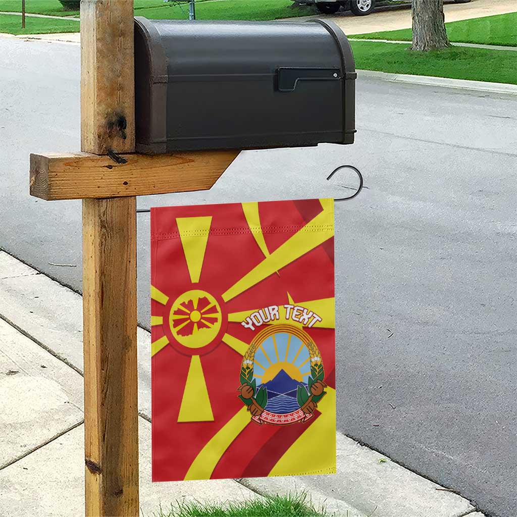 Macedonia National Day Garden Flag Makedonija Flag Curves Style