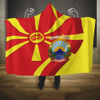 Macedonia National Day Hooded Blanket Makedonija Flag Curves Style