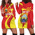 Macedonia National Day Hoodie Dress Makedonija Flag Curves Style