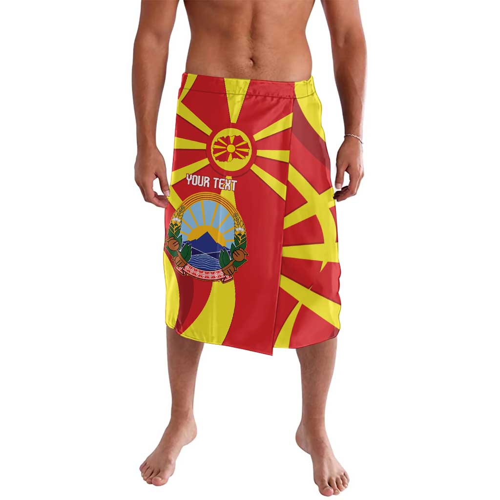 Macedonia National Day Lavalava Makedonija Flag Curves Style