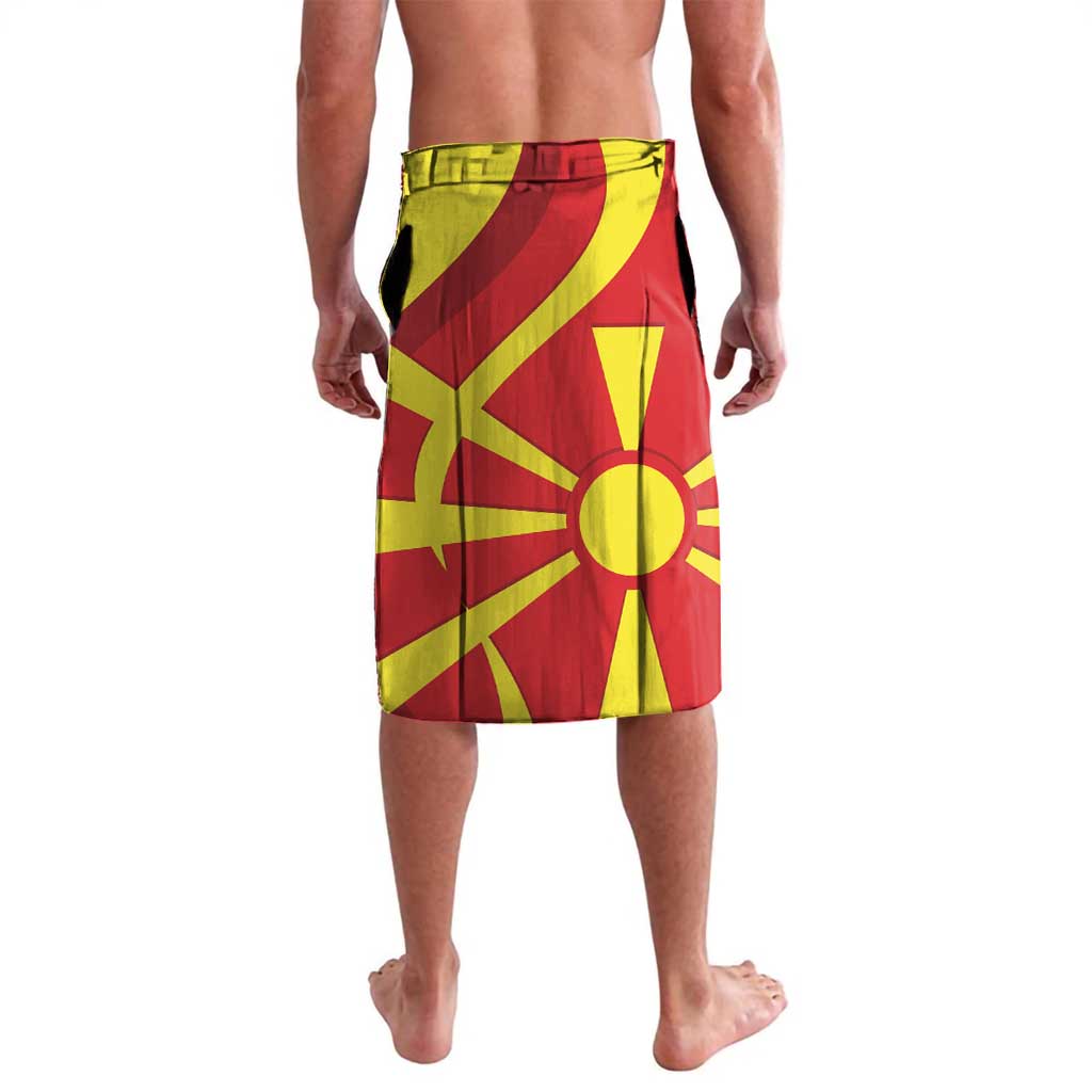 Macedonia National Day Lavalava Makedonija Flag Curves Style