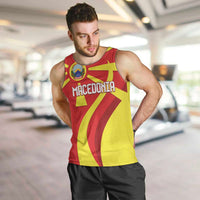 Macedonia National Day Men Tank Top Makedonija Flag Curves Style