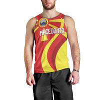 Macedonia National Day Men Tank Top Makedonija Flag Curves Style