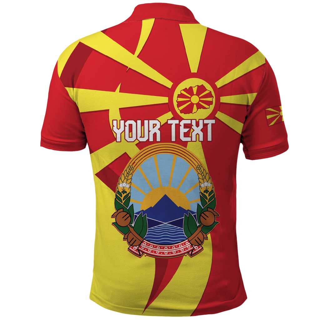 Macedonia National Day Polo Shirt Makedonija Flag Curves Style