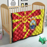 Macedonia National Day Quilt Makedonija Flag Curves Style