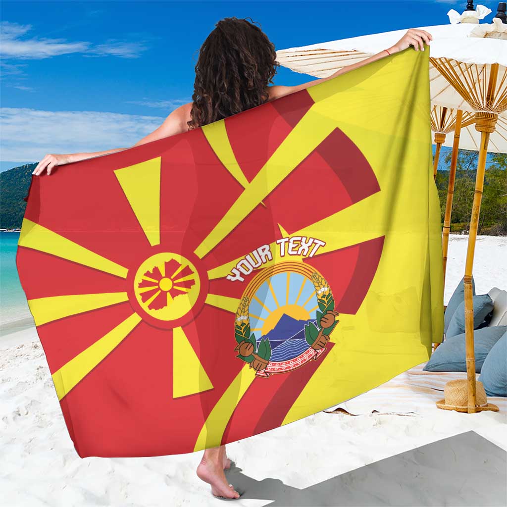 Macedonia National Day Sarong Makedonija Flag Curves Style