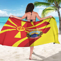 Macedonia National Day Sarong Makedonija Flag Curves Style