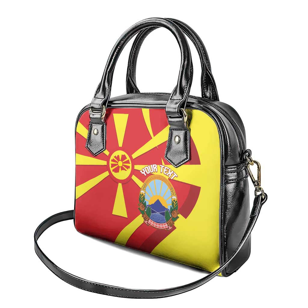Macedonia National Day Shoulder Handbag Makedonija Flag Curves Style