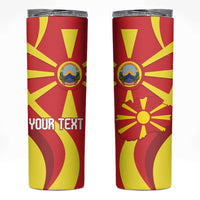 Macedonia National Day Skinny Tumbler Makedonija Flag Curves Style