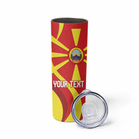 Macedonia National Day Skinny Tumbler Makedonija Flag Curves Style