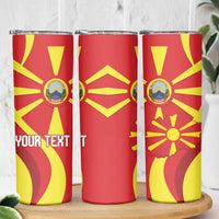 Macedonia National Day Skinny Tumbler Makedonija Flag Curves Style