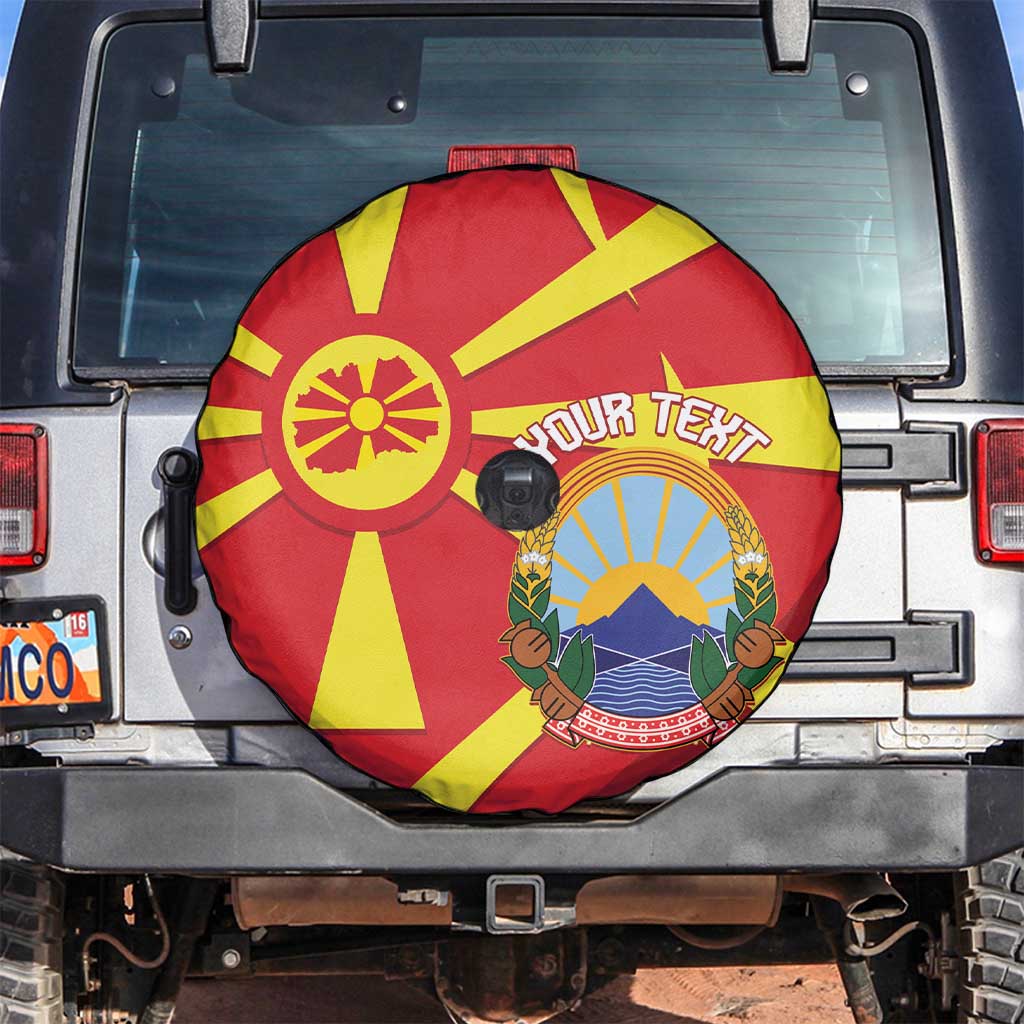 Macedonia National Day Spare Tire Cover Makedonija Flag Curves Style