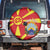 Macedonia National Day Spare Tire Cover Makedonija Flag Curves Style
