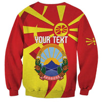 Macedonia National Day Sweatshirt Makedonija Flag Curves Style