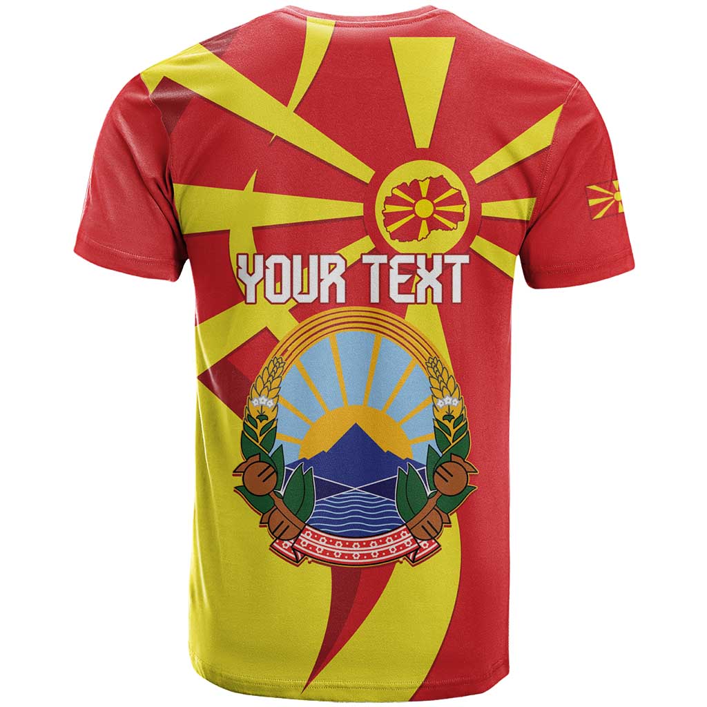 Macedonia National Day T Shirt Makedonija Flag Curves Style