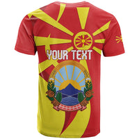 Macedonia National Day T Shirt Makedonija Flag Curves Style