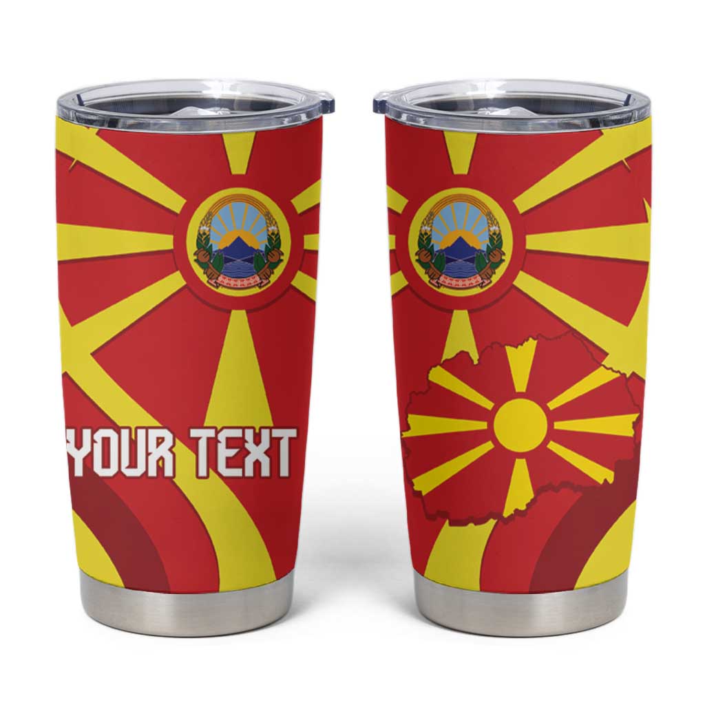 Macedonia National Day Tumbler Cup Makedonija Flag Curves Style