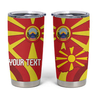 Macedonia National Day Tumbler Cup Makedonija Flag Curves Style