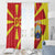 Macedonia National Day Window Curtain Makedonija Flag Curves Style