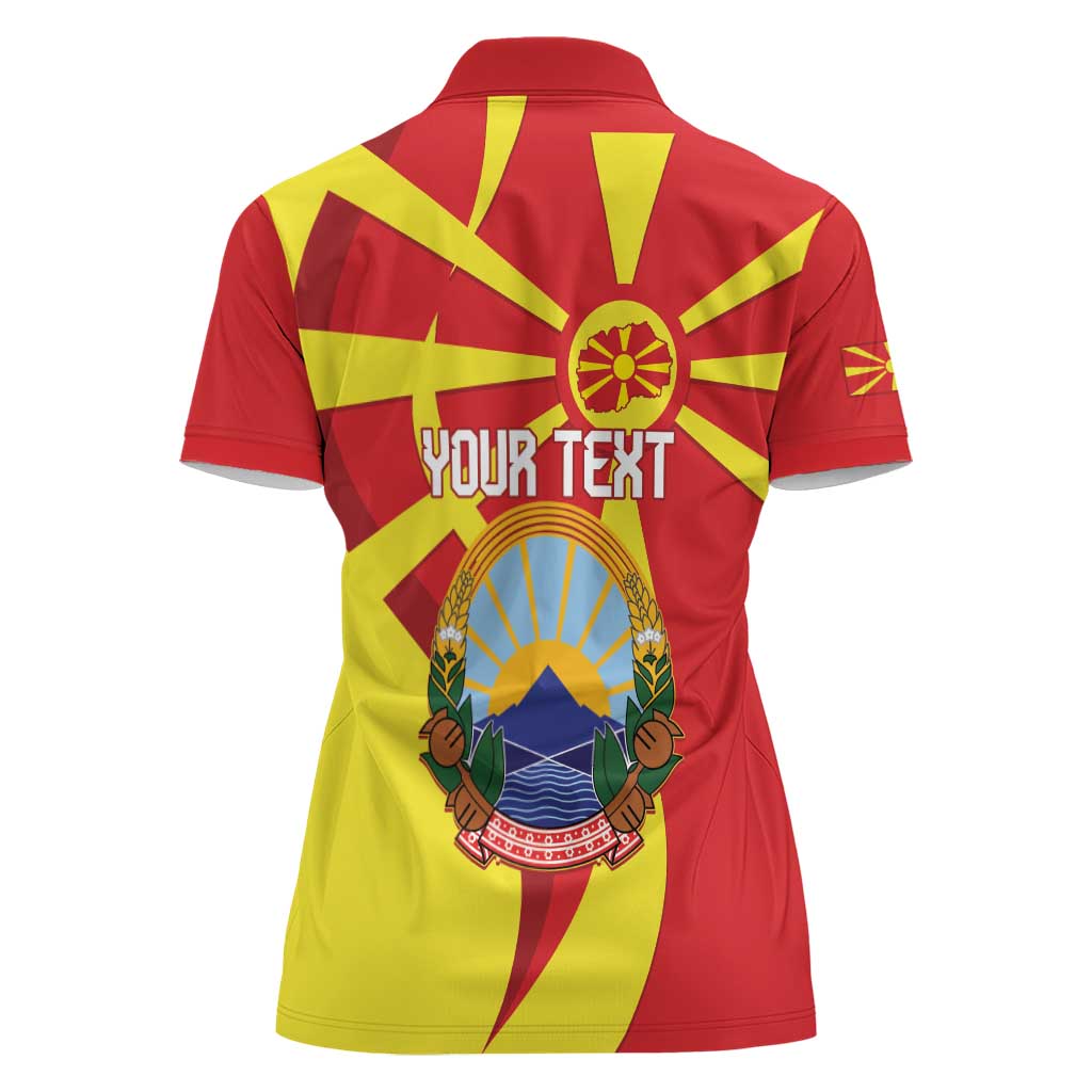 Macedonia National Day Women Polo Shirt Makedonija Flag Curves Style
