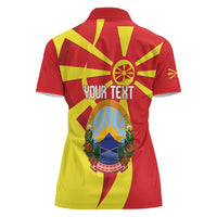 Macedonia National Day Women Polo Shirt Makedonija Flag Curves Style