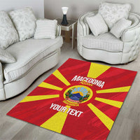 Custom Macedonia Football Area Rug Risovi Napred Makedonija