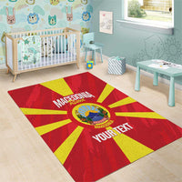 Custom Macedonia Football Area Rug Risovi Napred Makedonija