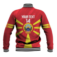 Custom Macedonia Football Baseball Jacket Risovi Napred Makedonija