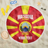 Custom Macedonia Football Beach Blanket Risovi Napred Makedonija