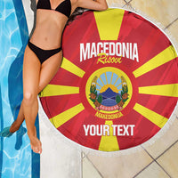 Custom Macedonia Football Beach Blanket Risovi Napred Makedonija