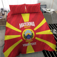 Custom Macedonia Football Bedding Set Risovi Napred Makedonija