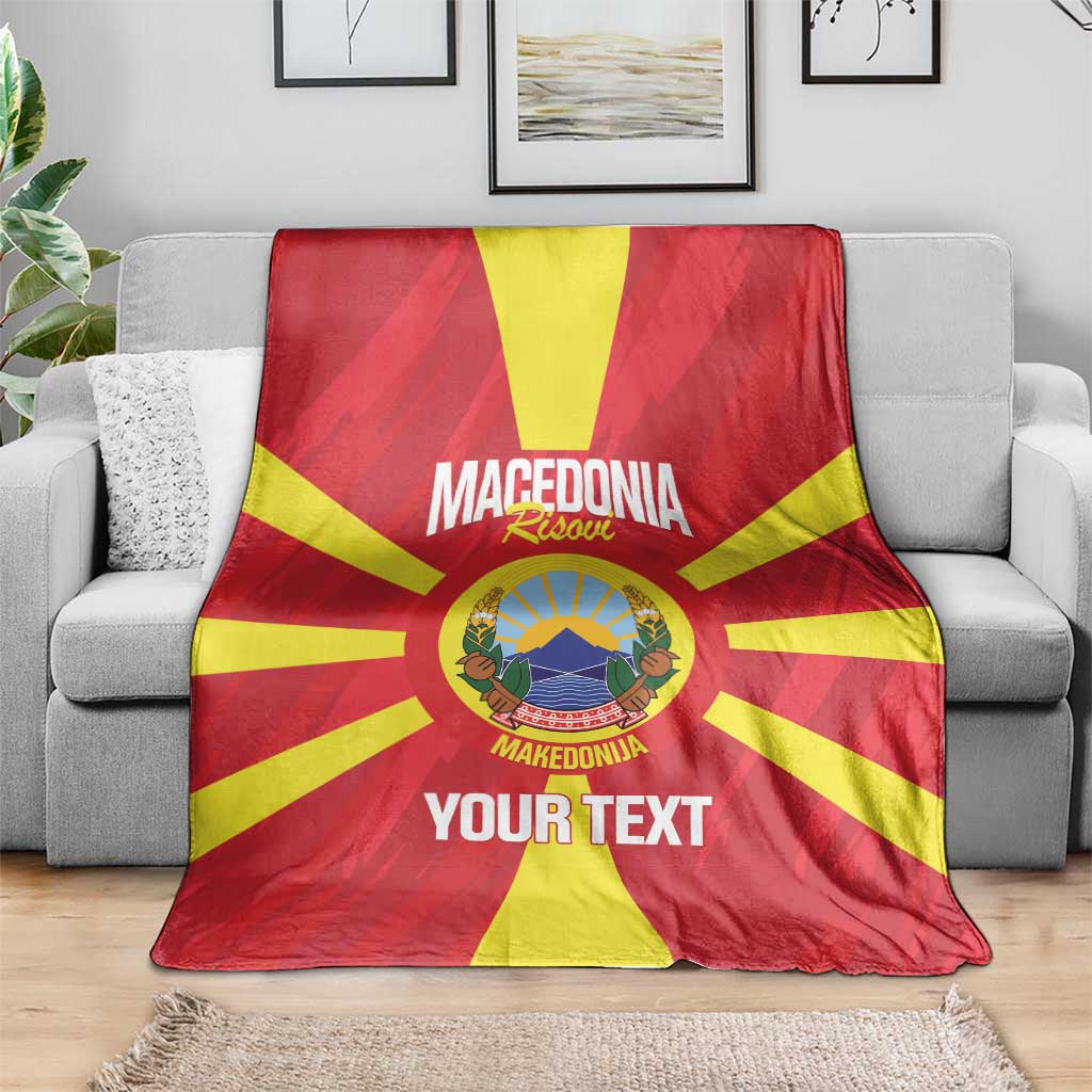 Custom Macedonia Football Blanket Risovi Napred Makedonija