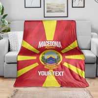 Custom Macedonia Football Blanket Risovi Napred Makedonija