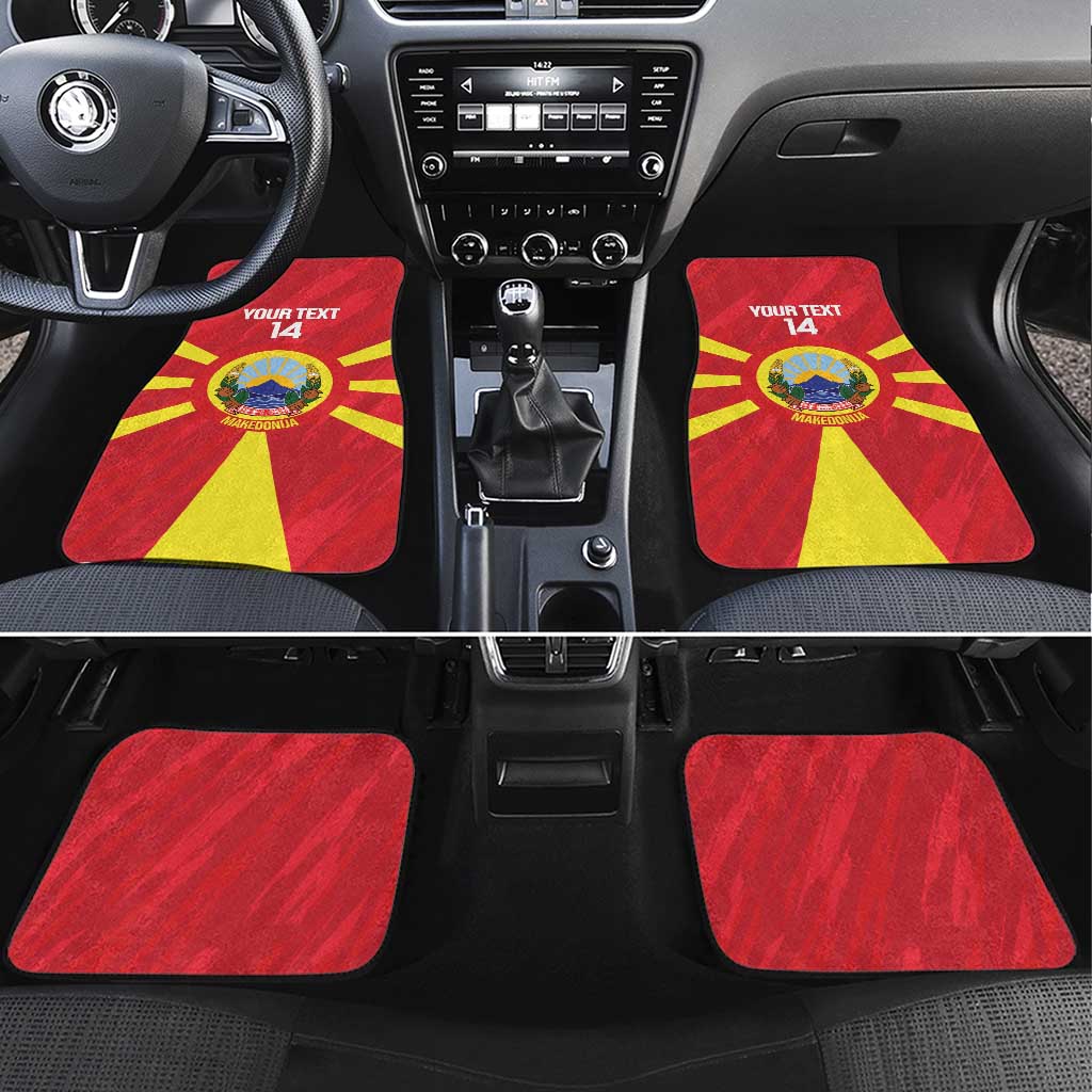 Custom Macedonia Football Car Mats Risovi Napred Makedonija