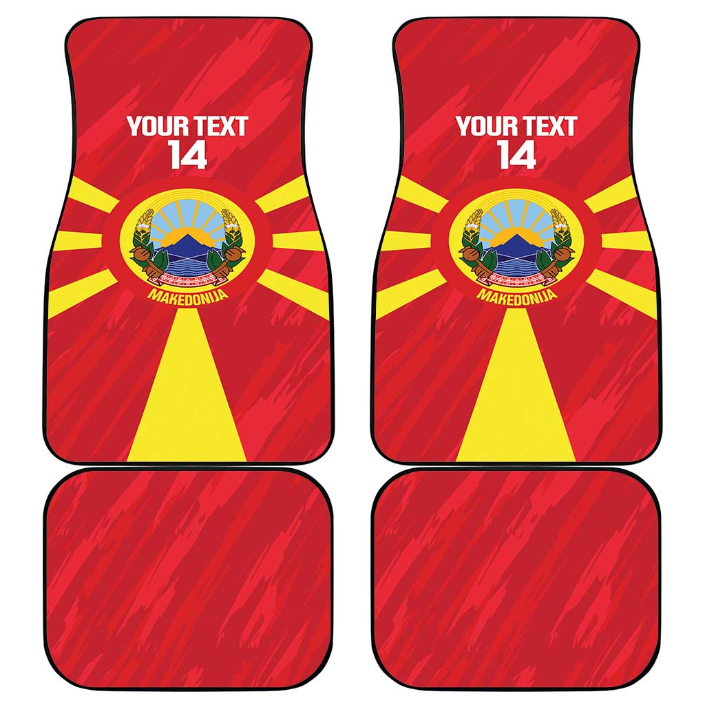 Custom Macedonia Football Car Mats Risovi Napred Makedonija