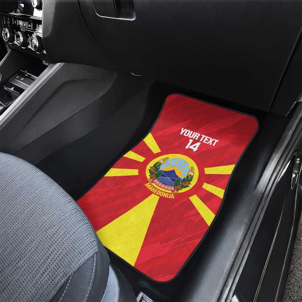 Custom Macedonia Football Car Mats Risovi Napred Makedonija