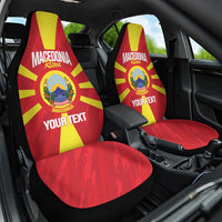 Custom Macedonia Football Car Seat Cover Risovi Napred Makedonija