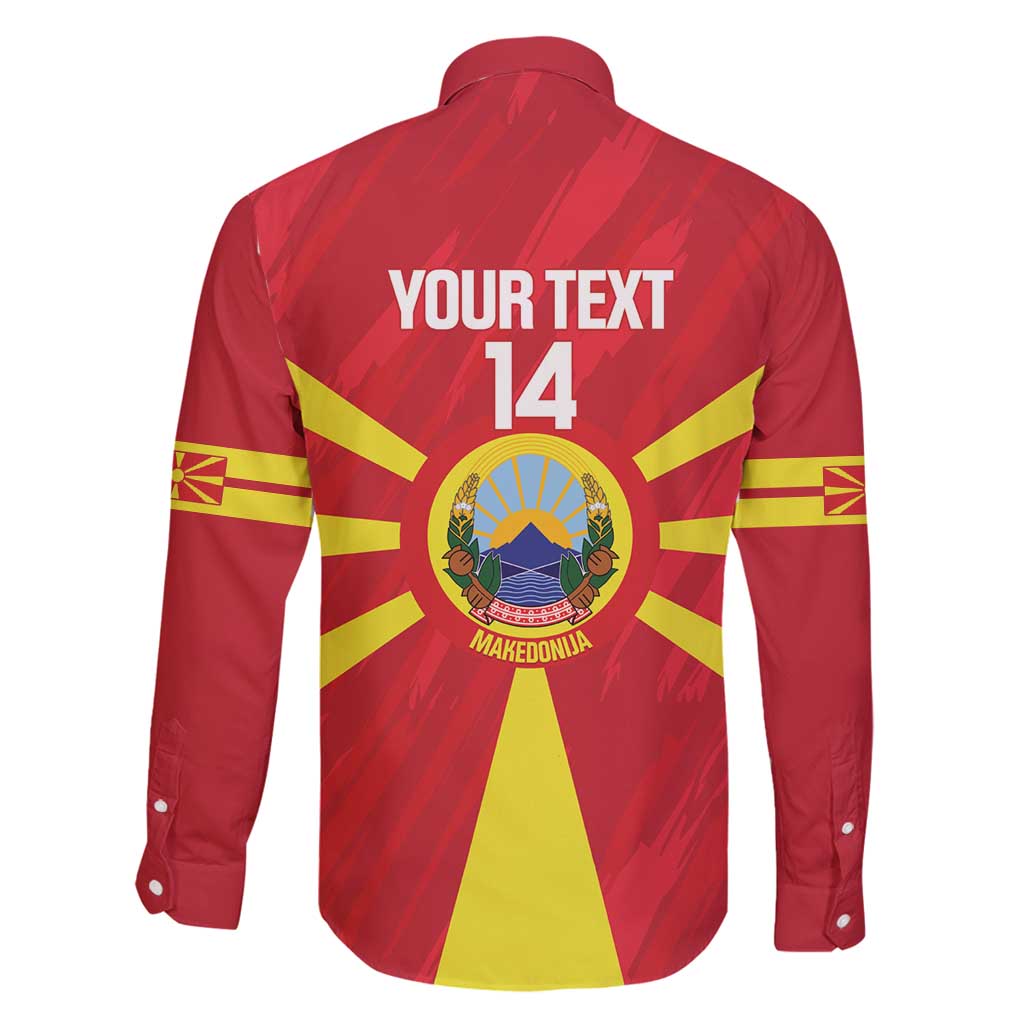 Custom Macedonia Football Family Matching Long Sleeve Bodycon Dress and Hawaiian Shirt Risovi Napred Makedonija