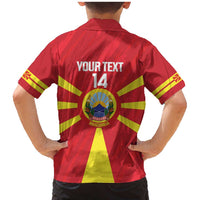 Custom Macedonia Football Family Matching Mermaid Dress and Hawaiian Shirt Risovi Napred Makedonija