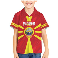 Custom Macedonia Football Family Matching Mermaid Dress and Hawaiian Shirt Risovi Napred Makedonija