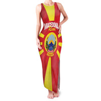 Custom Macedonia Football Family Matching Tank Maxi Dress and Hawaiian Shirt Risovi Napred Makedonija