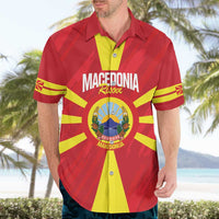 Custom Macedonia Football Hawaiian Shirt Risovi Napred Makedonija