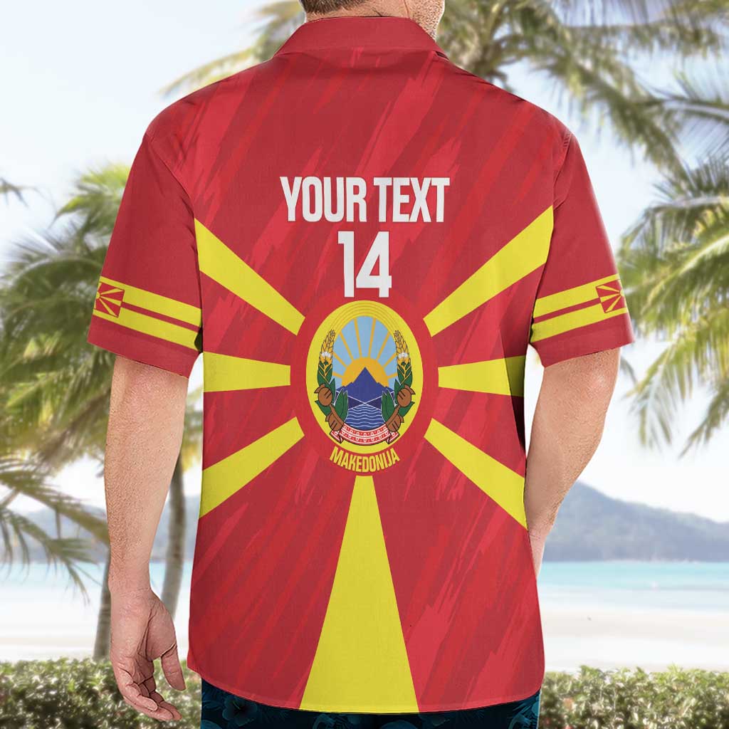 Custom Macedonia Football Hawaiian Shirt Risovi Napred Makedonija