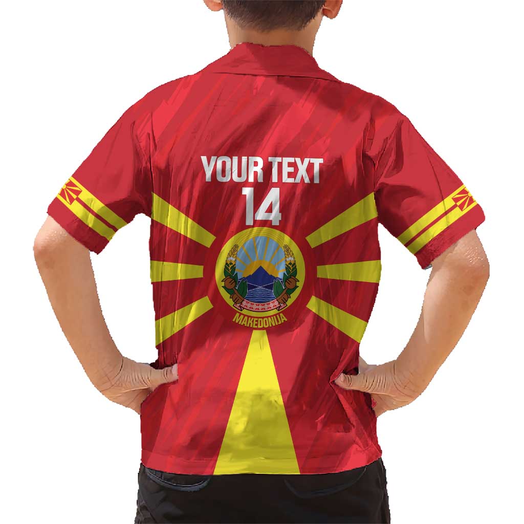 Custom Macedonia Football Hawaiian Shirt Risovi Napred Makedonija